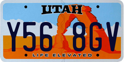 UT license plate Y568GV