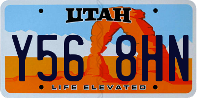 UT license plate Y568HN