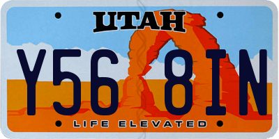 UT license plate Y568IN