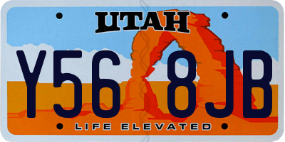 UT license plate Y568JB
