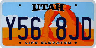 UT license plate Y568JD