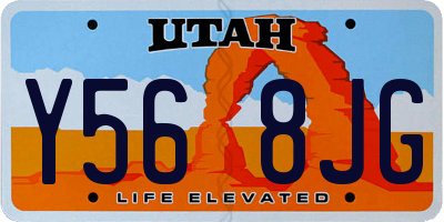 UT license plate Y568JG