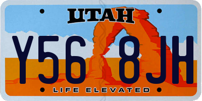 UT license plate Y568JH