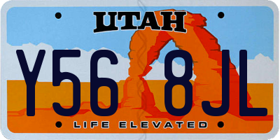 UT license plate Y568JL