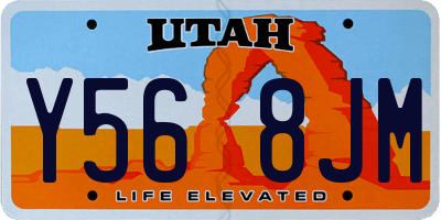 UT license plate Y568JM