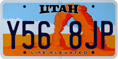 UT license plate Y568JP