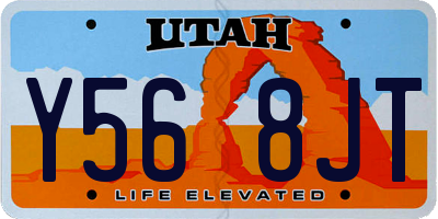 UT license plate Y568JT