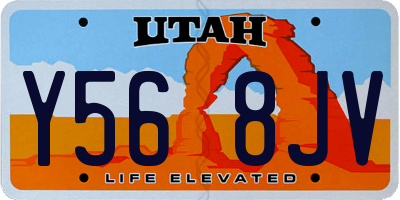 UT license plate Y568JV