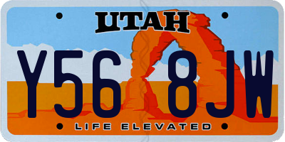 UT license plate Y568JW