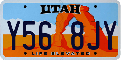 UT license plate Y568JY