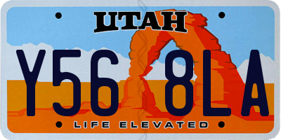 UT license plate Y568LA