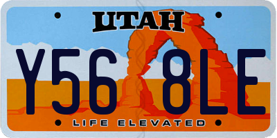 UT license plate Y568LE