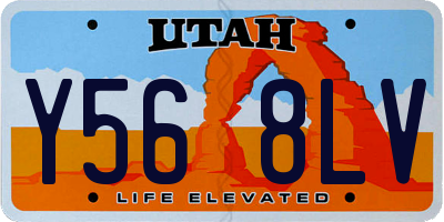 UT license plate Y568LV
