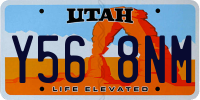 UT license plate Y568NM