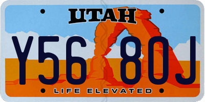 UT license plate Y568OJ