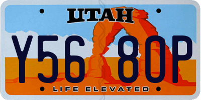 UT license plate Y568OP