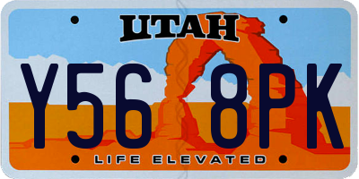 UT license plate Y568PK