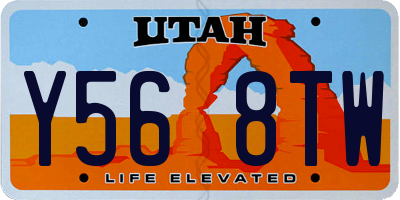 UT license plate Y568TW