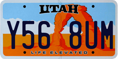 UT license plate Y568UM