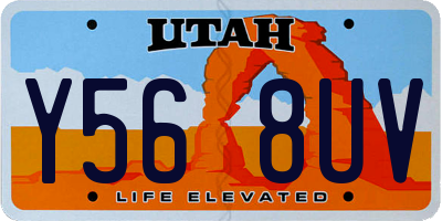 UT license plate Y568UV