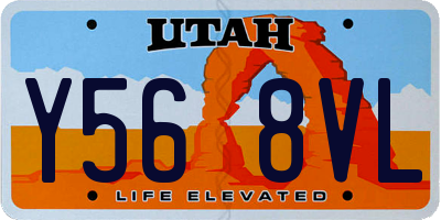 UT license plate Y568VL