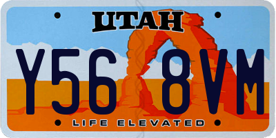 UT license plate Y568VM