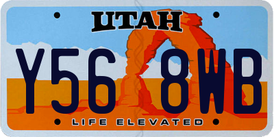 UT license plate Y568WB