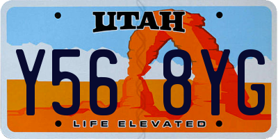 UT license plate Y568YG