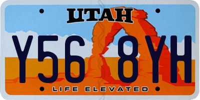UT license plate Y568YH