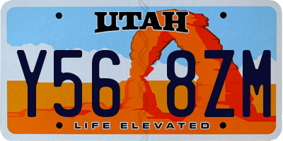 UT license plate Y568ZM
