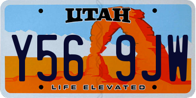 UT license plate Y569JW