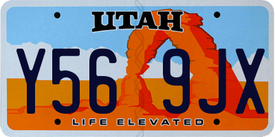 UT license plate Y569JX