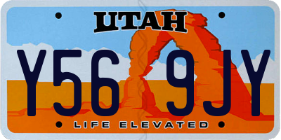 UT license plate Y569JY