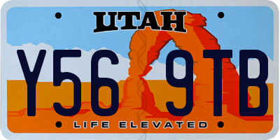 UT license plate Y569TB
