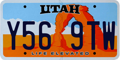 UT license plate Y569TW