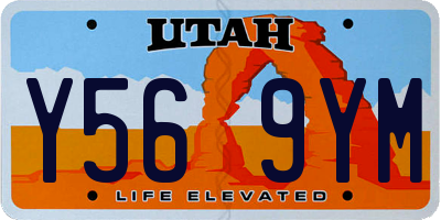 UT license plate Y569YM