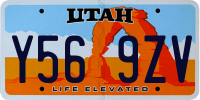 UT license plate Y569ZV