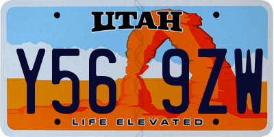 UT license plate Y569ZW