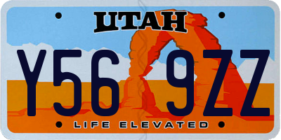 UT license plate Y569ZZ