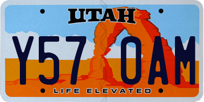 UT license plate Y570AM