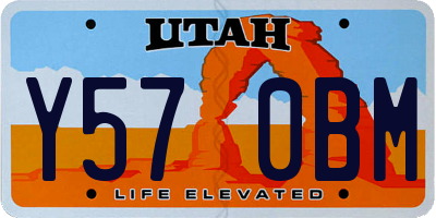 UT license plate Y570BM