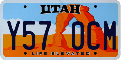 UT license plate Y570CM