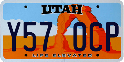UT license plate Y570CP