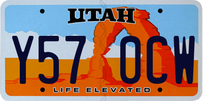 UT license plate Y570CW