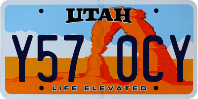 UT license plate Y570CY