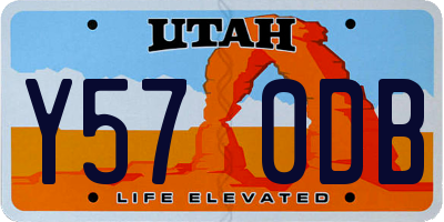UT license plate Y570DB