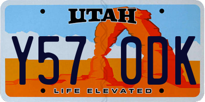 UT license plate Y570DK