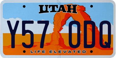 UT license plate Y570DQ