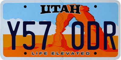 UT license plate Y570DR