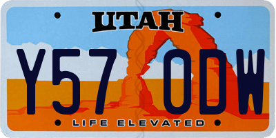 UT license plate Y570DW